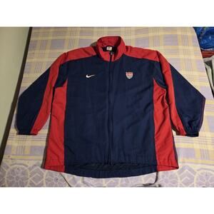 Vintage Nike USA USMNT Size XL Soccer Track Jacket Kit Sphere Dry US Vtg Jersey